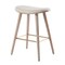 Saddle 26" Contemporary Counter Stool in Wood and Faux Leather with Metal - Set of 2